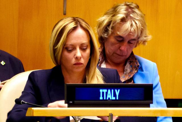 Giorgia Meloni all'Assemblea ONU