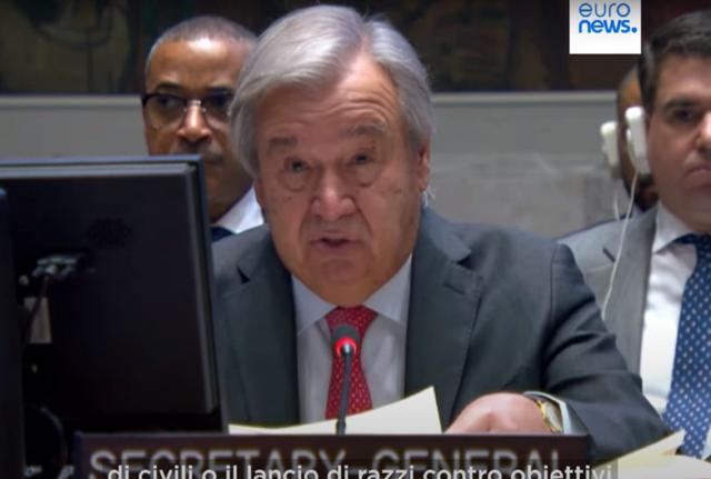 Intervento Guterres all'ONU