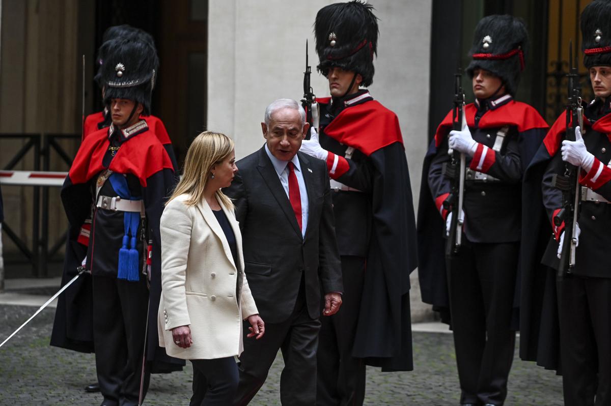 Giorgia Meloni incontra a Roma  il premier israeliano Benjamin Netanyahu