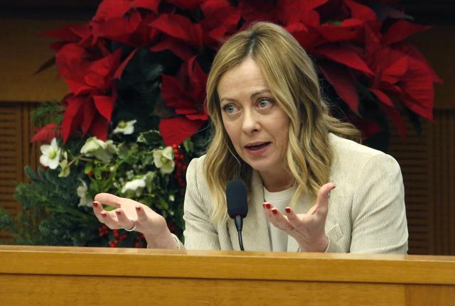 Conferenza stampa di fine anno del presidente del Consiglio Giorgia Meloni