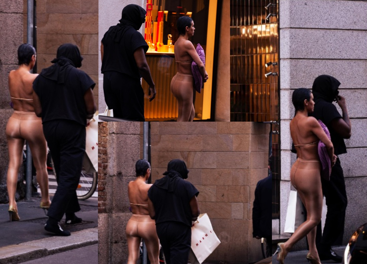 Kayne West e Bianca Censori Shopping a Milano