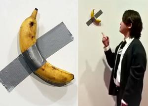 Cattelan, la banana piÃ¹ preziosa di sempre. La sua opera del frutto con lo scotch andrÃ  all'asta per 1 milione di dollari