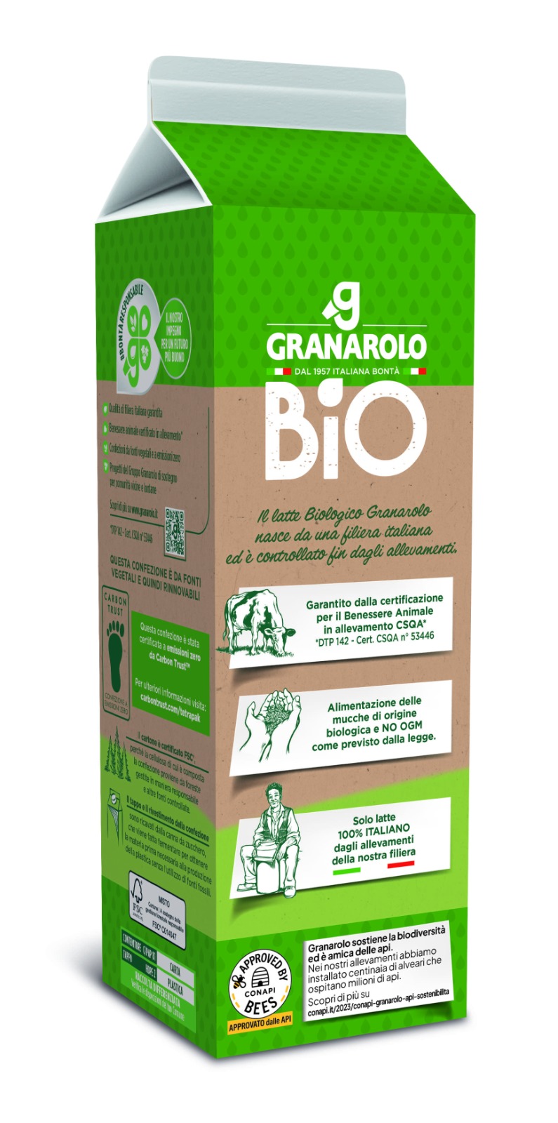 Latte Granarolo Bio Approved By Conapi Bees