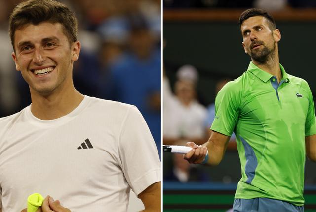 Luca Nardi - Novak Djokovic (foto Lapresse)