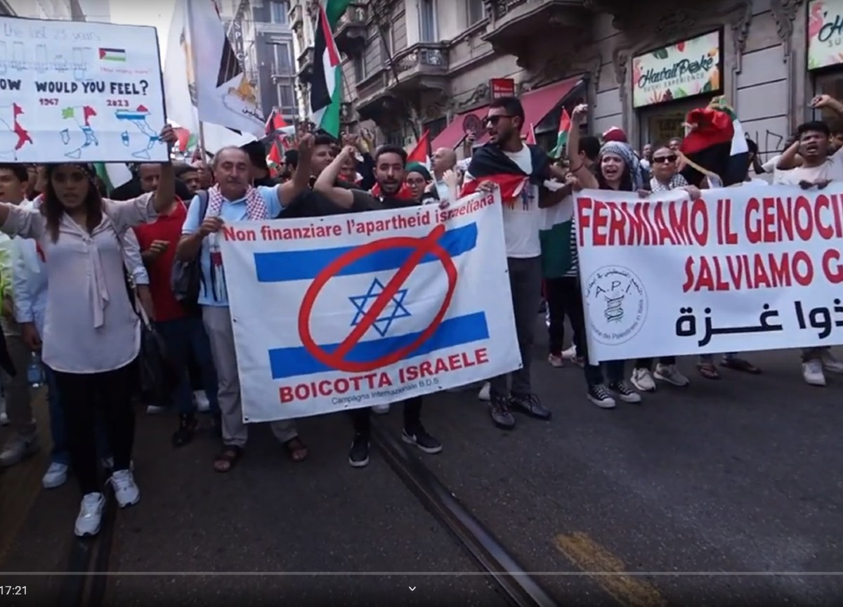 Manifestazione Pro Palestina a Milano
