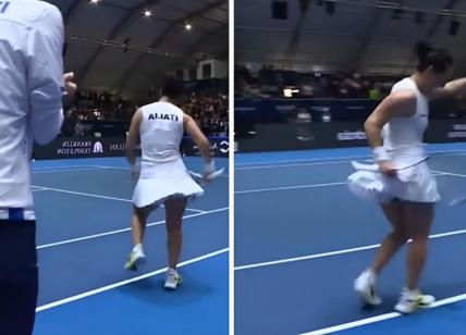 Martina Trevisan show, 'balletto della vittoria' della tennista è virale!