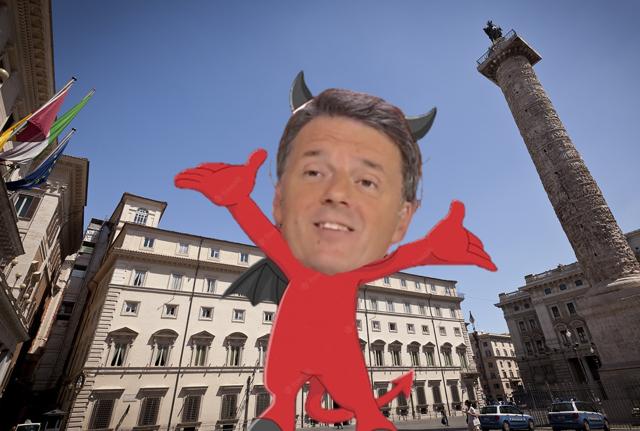 Matteo Renzi diavoletto