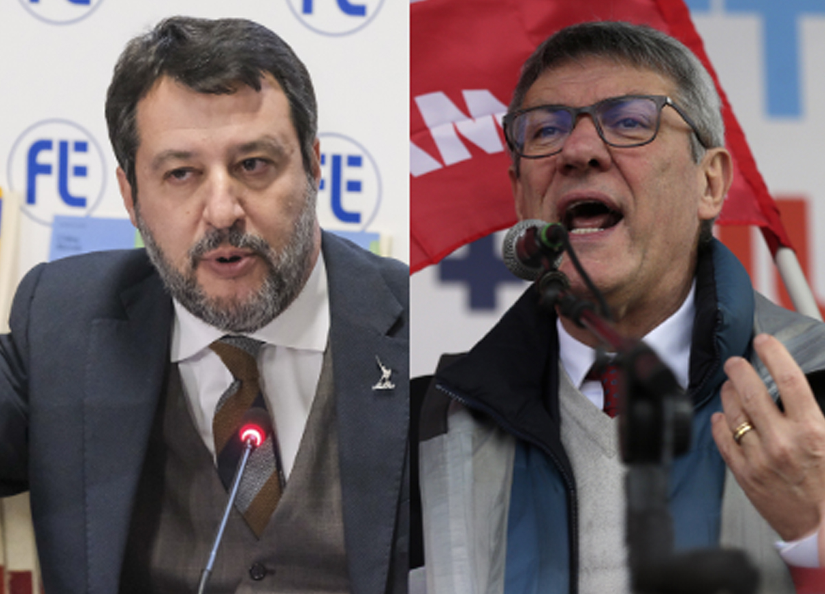 Matteo Salvini e Maurizio Landini