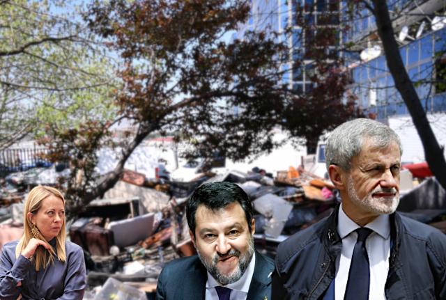 Giorgia Meloni, Matteo Salvini e Gianni Alemanno