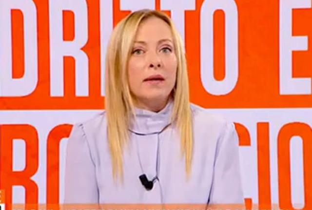 Giorgia Meloni a Dritto e Rovescio