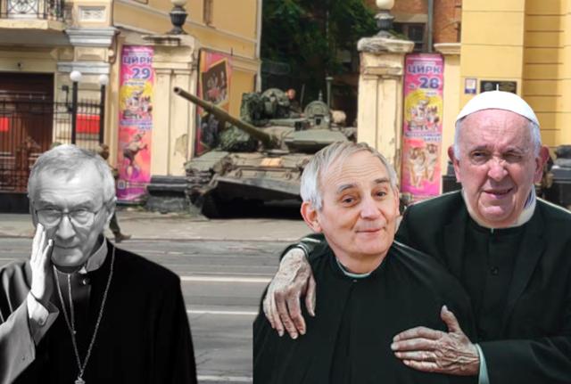 Pietro Parolin, Matteo Zuppi e Papa Francesco