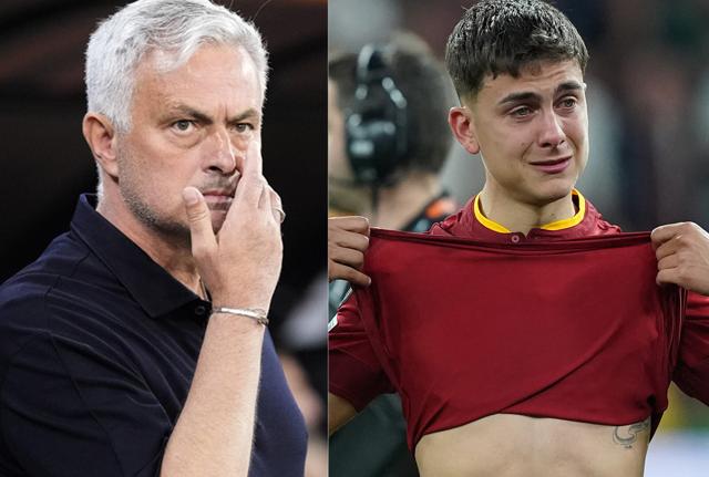 La Roma perde la finale di Europa League con il Siviglia. Dybala in lacrime a fine partita (foto Lapresse)