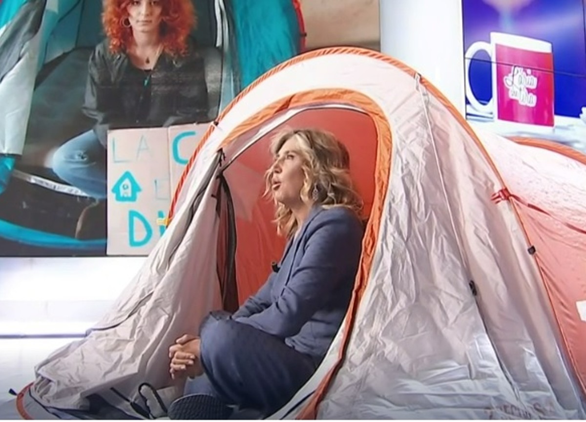 Myrta Merlino in tenda