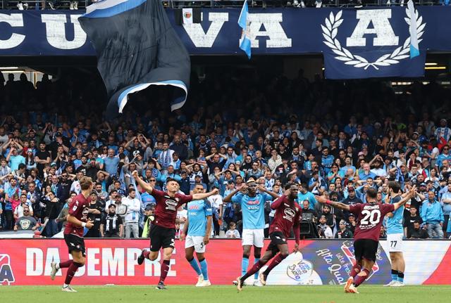 Il gol di Boulaye Dia, festa scudetto rimandata a Napoli (foto Lapresse)