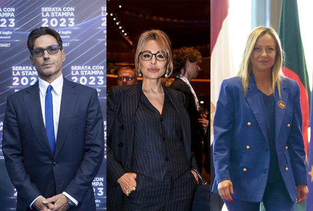 Pier Silvio Berlusconi, Marina Berlusconi e Giorgia Meloni