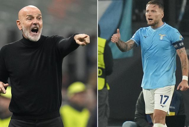 Milan e Lazio si qualificano agli ottavi di Champions se... (foto Lapresse: Pioli / Immobile)