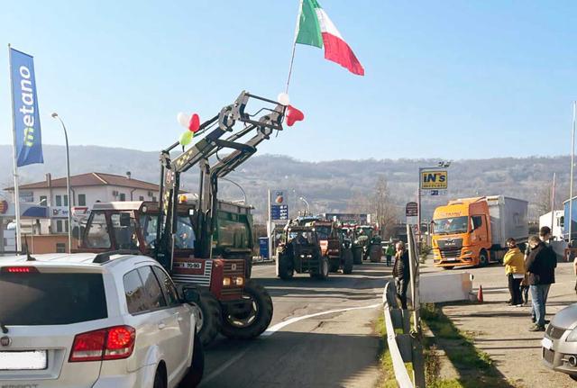 Protesta dei trattori a Orte