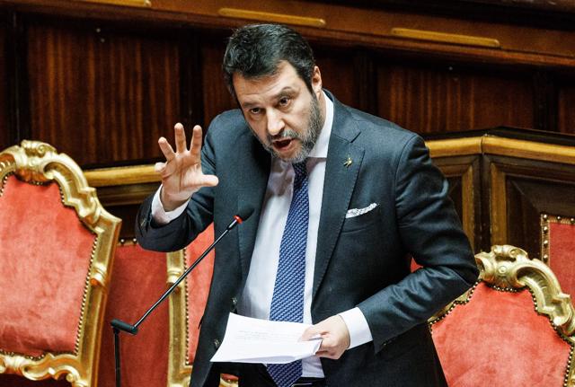 Matteo Salvini in Senato