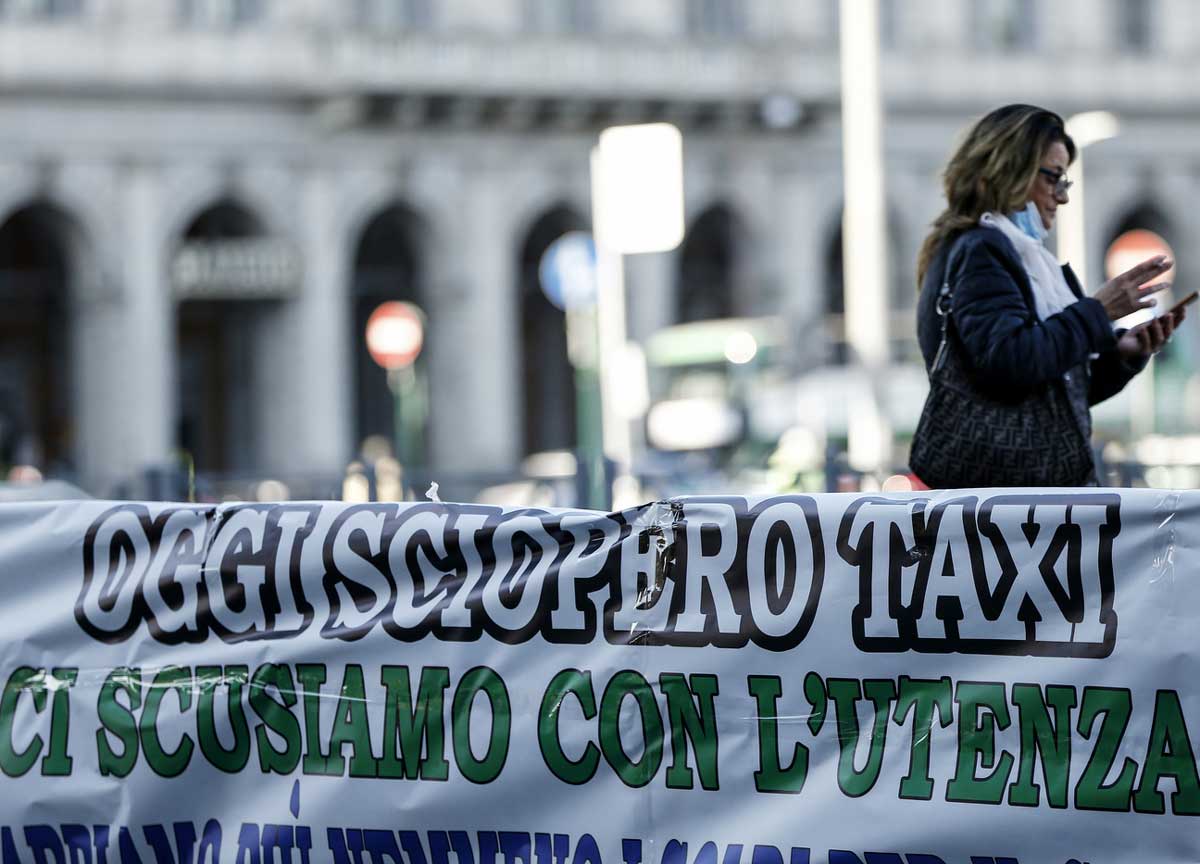 sciopero taxi roma