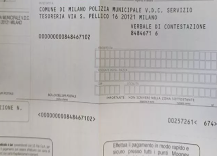 Milano, 10mila verbali per le multe hanno il conto corrente sbagliato
