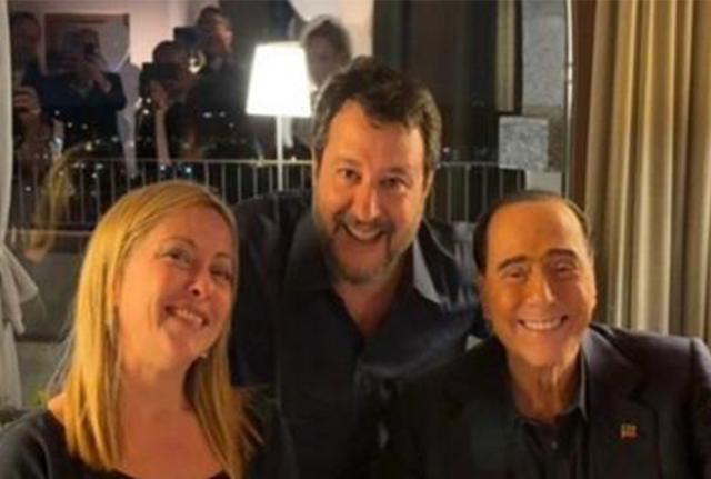 Giorgia Meloni, Matteo Salvini e Silvio berlusconi