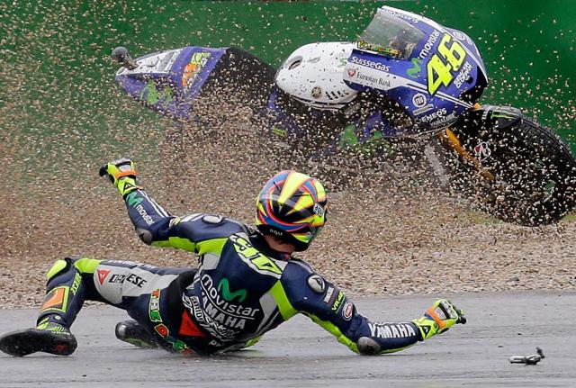 Valentino Rossi, caduta