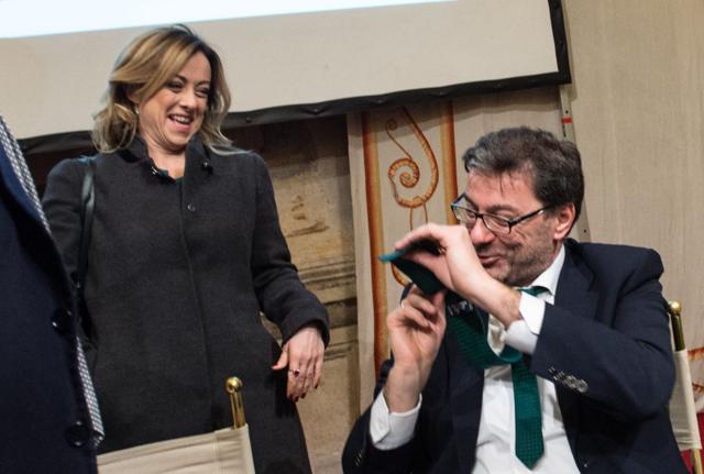 Giorgia Meloni e Giancarlo Giorgetti 