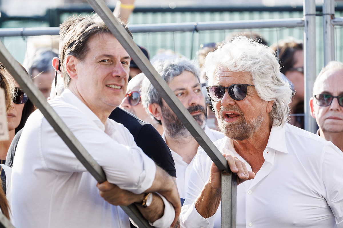 Giuseppe Conte e Beppe Grillo