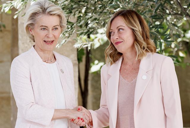 Ursula von der Leyen e Giorgia Meloni