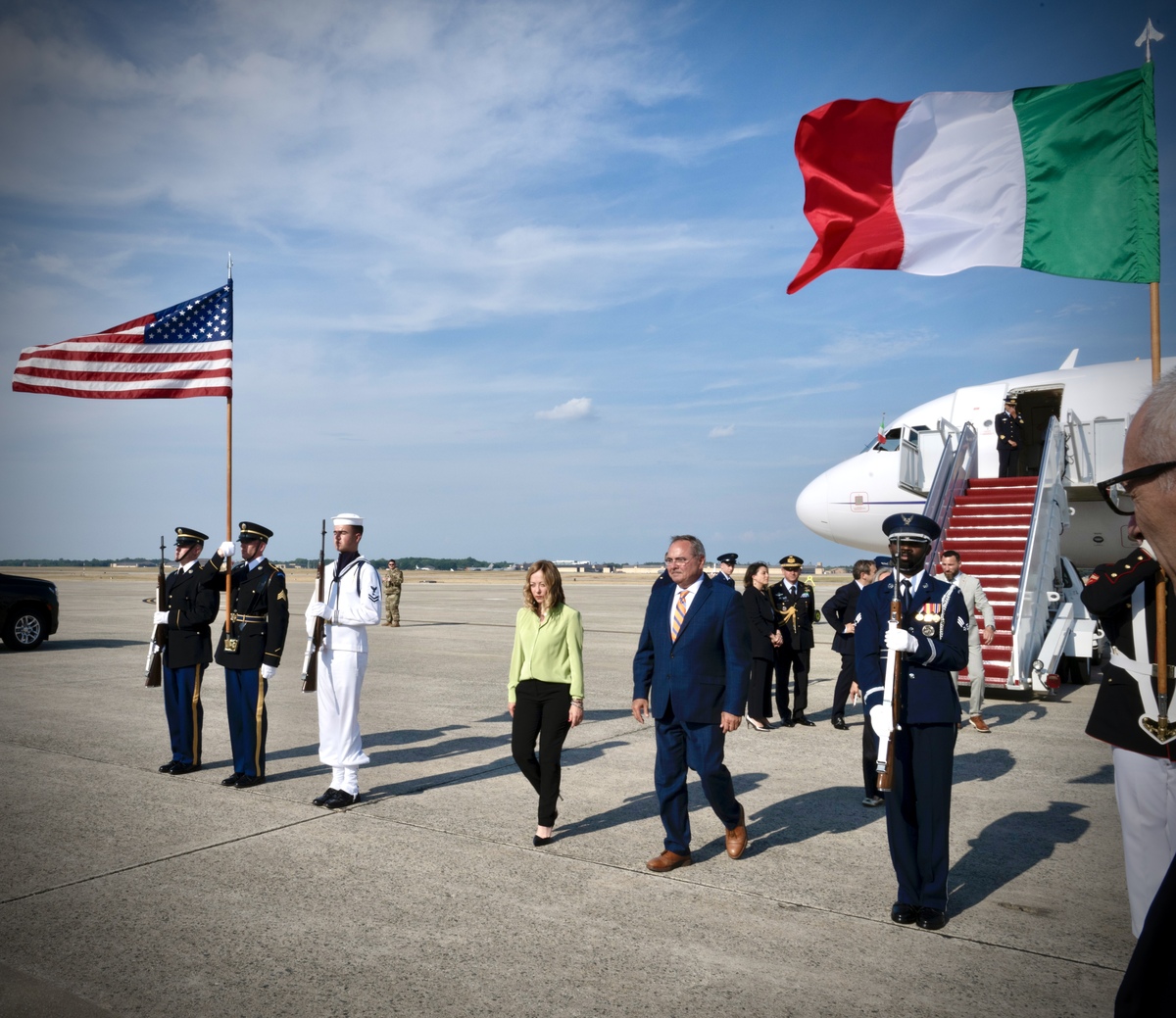 La premier Meloni a Washington per il vertice Nato che celebra i 75 anni dell'Alleanza.