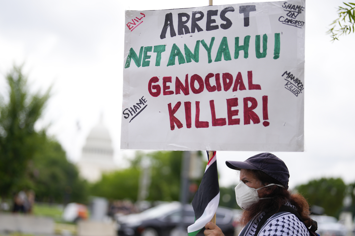 Manifestazione contro le politiche di Netanyahu a Washington
