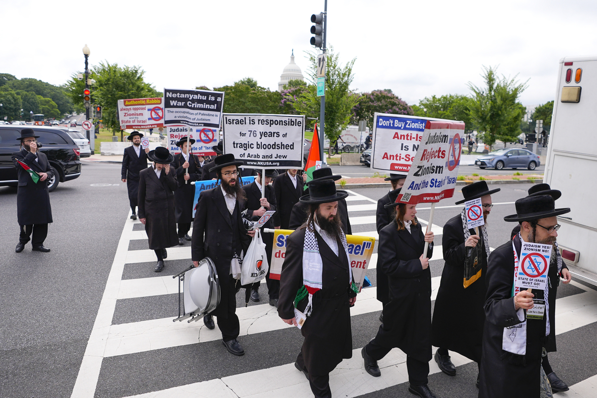 Manifestazione contro le politiche di Netanyahu a Washington
