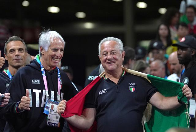 Julio Velasco e Giovanni Malagò (foto Lapresse)