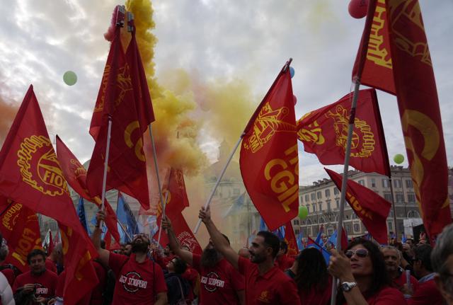 Manifestazione Stellantis a Roma in occasione dello sciopero generale