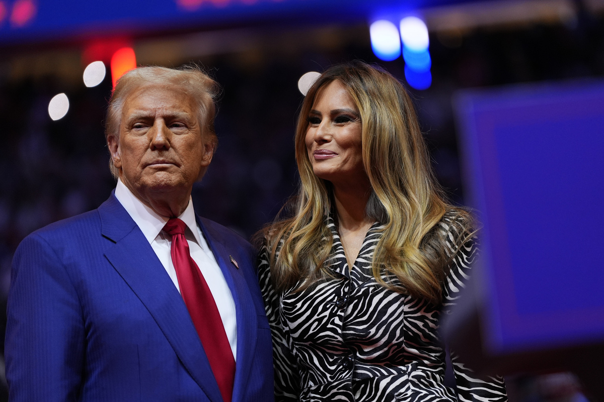 Candidato repubblicano alla presidenza, l'ex presidente Donald Trump e l'ex first lady Melania Trump.