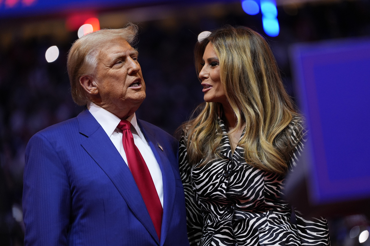 Candidato repubblicano alla presidenza, l'ex presidente Donald Trump e l'ex first lady Melania Trump.