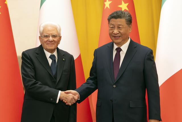 Sergio Mattarella e Xi Jinping