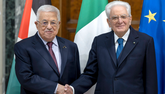 Abu Mazhen e Sergio Mattarella