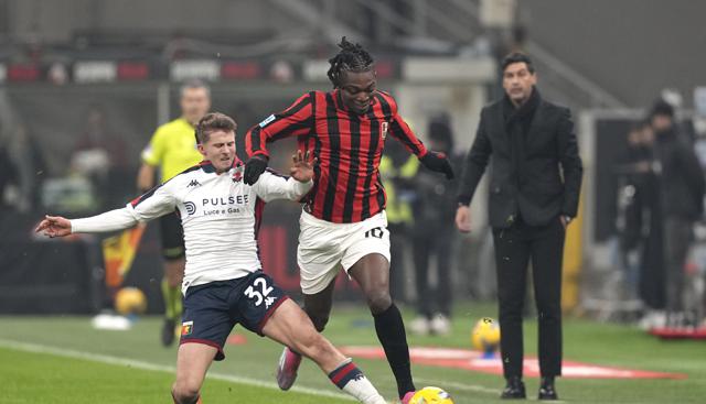 Frendrup e Rafael Leao (foto Lapresse)