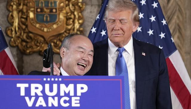 Masayoshi Son e Donald Trump