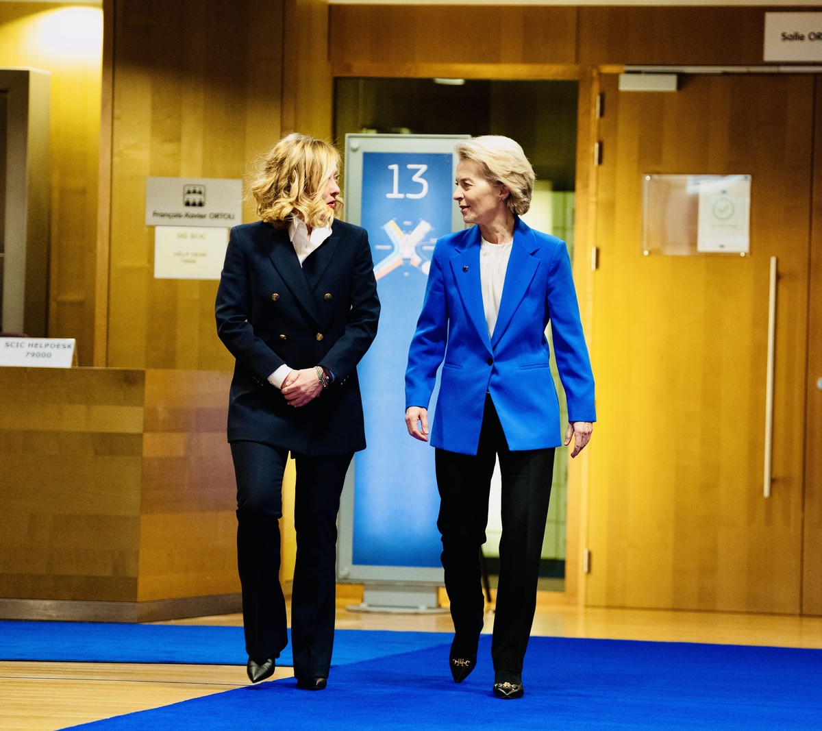 Presidente del Consiglio Giorgia Meloni incontra il Presidente della Commissione europea Ursula von der Leyen