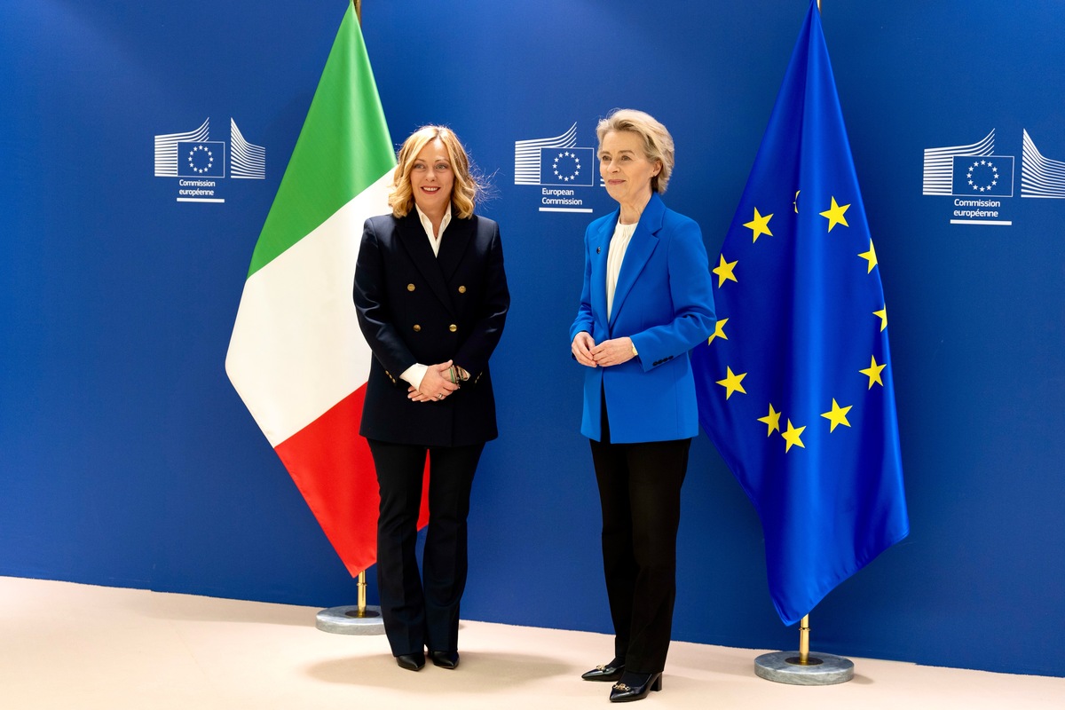 Presidente del Consiglio Giorgia Meloni incontra il Presidente della Commissione europea Ursula von der Leyen