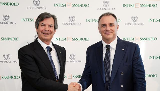 Carlo Messina, CEO Intesa Sanpaolo e Emanuele Orsini, Presidente Confindustria