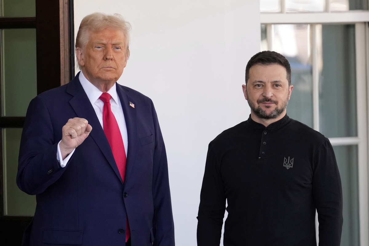 Donald Trump riceve il Presidente dell'Ucraina Volodymyr Zelensky