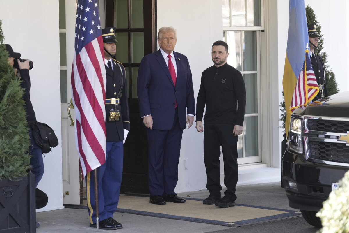 Donald Trump riceve il Presidente dell'Ucraina Volodymyr Zelensky