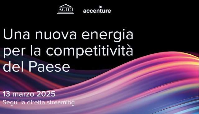 AGICI presenta 'Una nuova energia per la competitività del Paese', in programma il 13 marzo