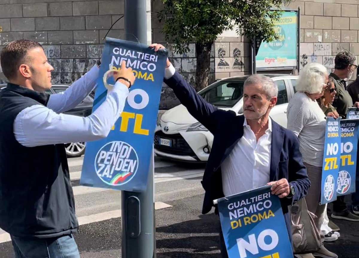 alemanno manifesti contro gualtieri