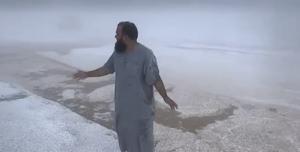 Arabia saudita neve deserto al jawf