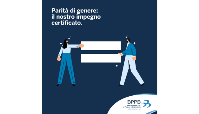 Banca Popolare di Puglia e Basilicata ottiene la certificazione di parità di genere