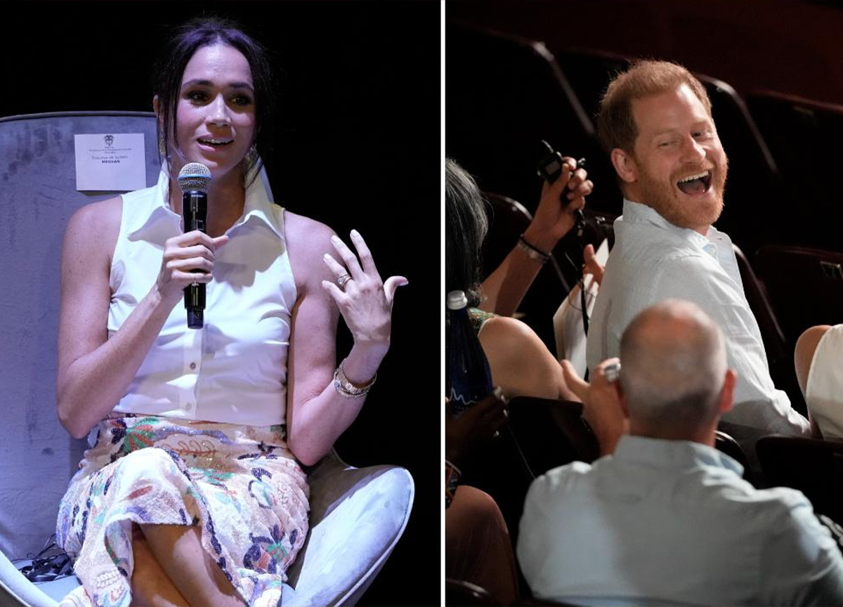 Colombia, Meghan sorprende il pubblico parlando spagnolo e poi apre le danze: ecco il ballo virale con Harry